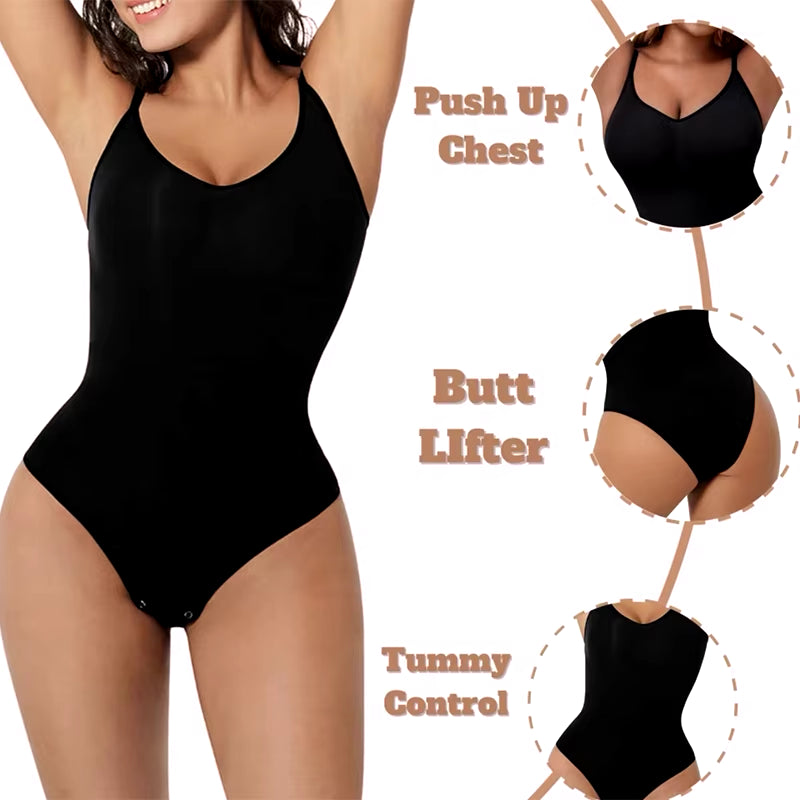 Women Bodysuit Tummy Control Shapewear Compression High Elastic Body Suits Seamless Sculpting Underwear for Women