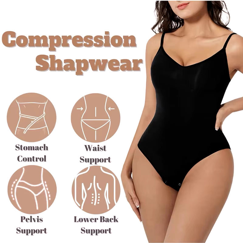 Women Bodysuit Tummy Control Shapewear Compression High Elastic Body Suits Seamless Sculpting Underwear for Women